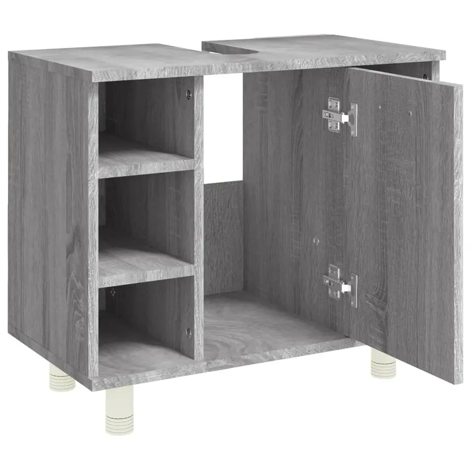 vidaXL - Badkamerkast - Grijs - Bewerkt hout
