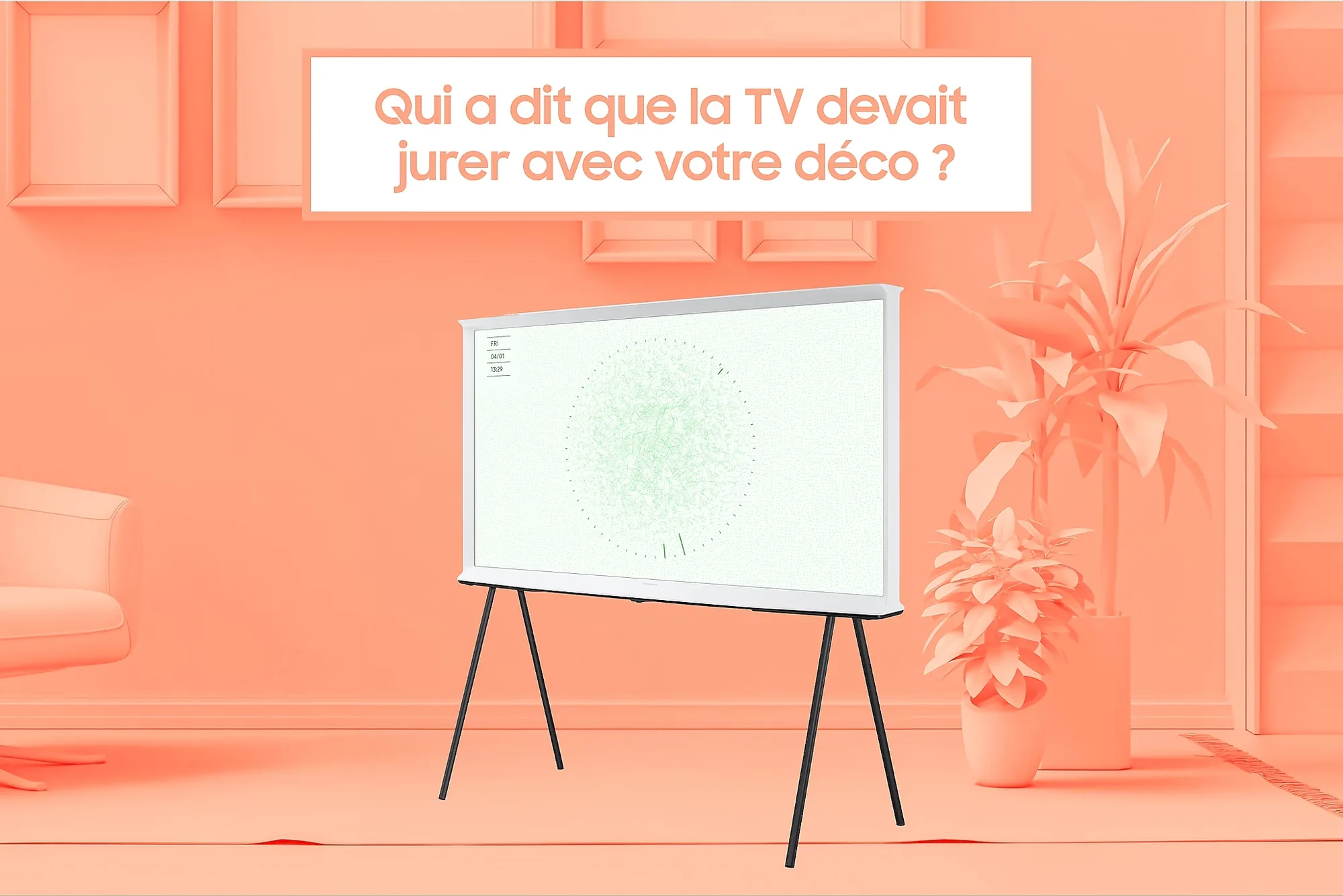 Samsung The Serif 2024 TQ55LS01D Blanc Lifestyle TV