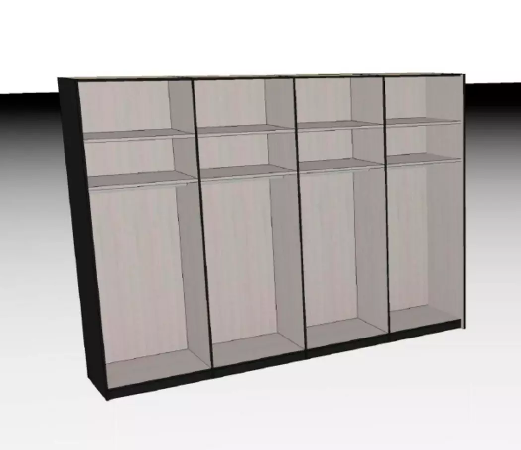 Schwebetürenschrank Split 300 x 217 cm
