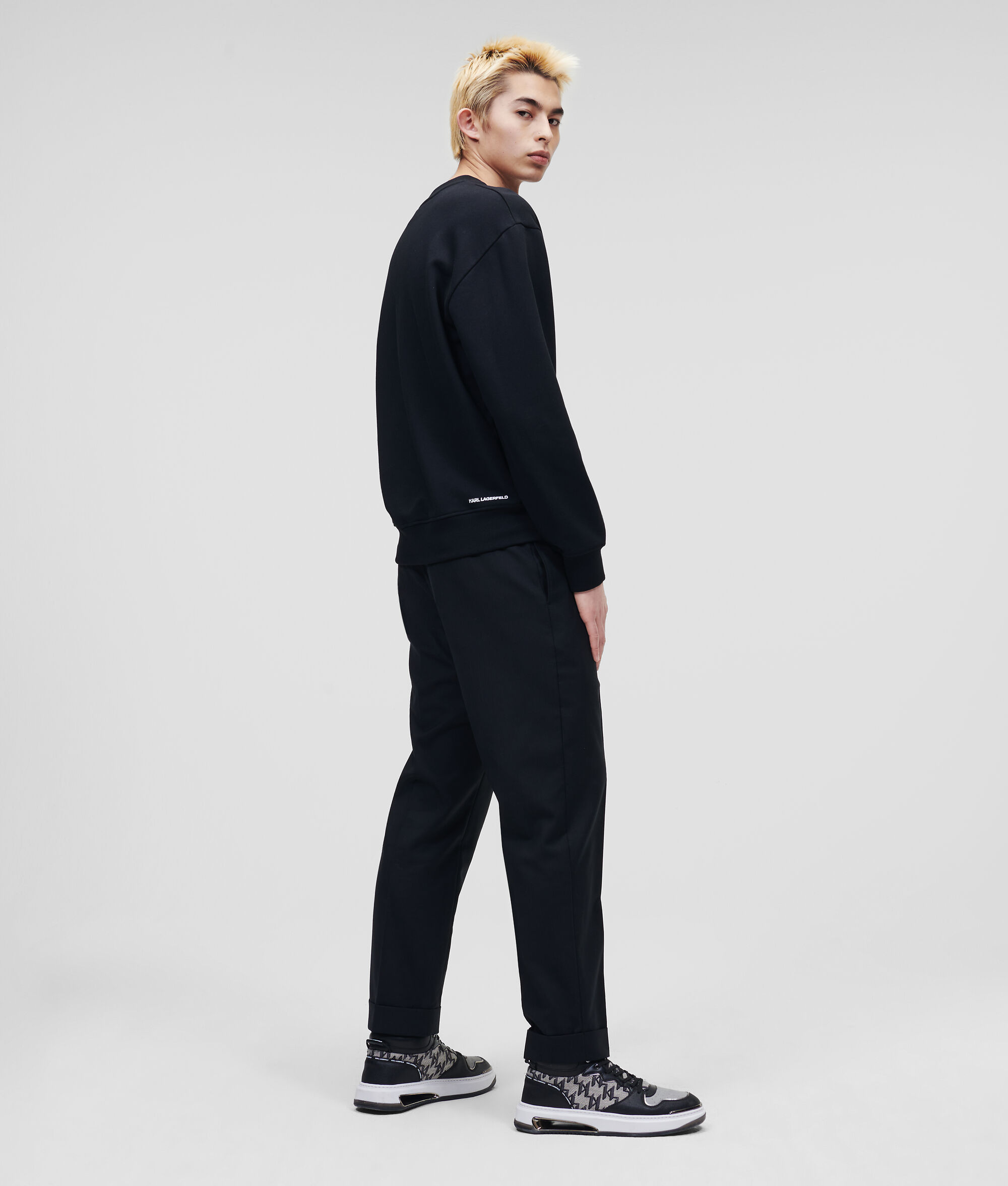 SWEAT-SHIRT AVEC LOGO KARL EN SIMILI-CUIR
