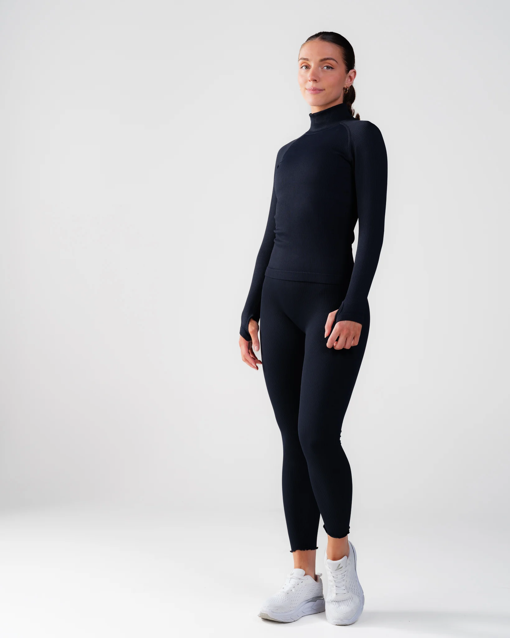 Bumpro Perfect Rib Frill Tights Navy