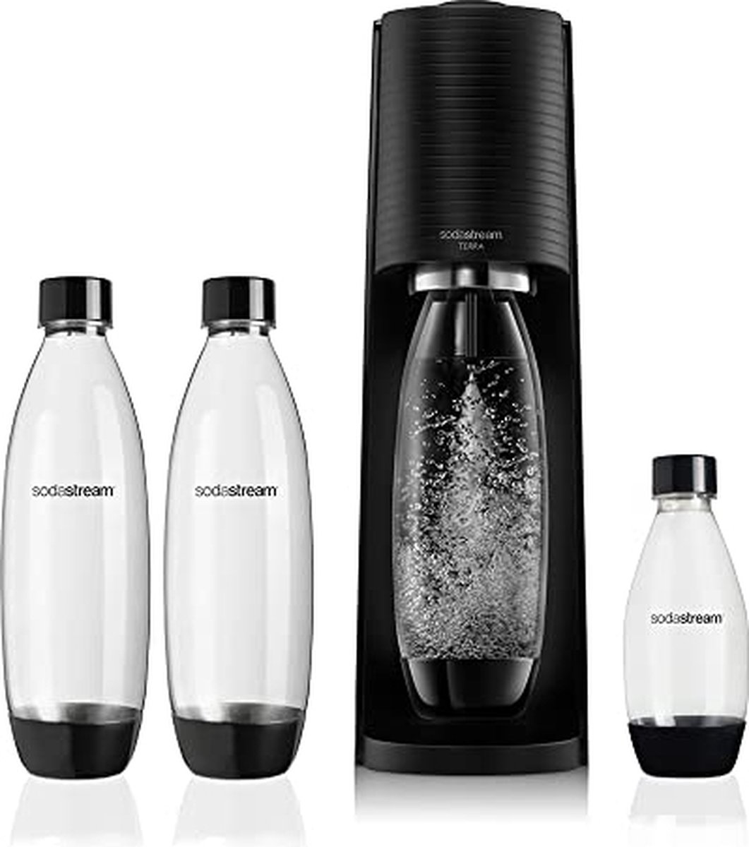 Sodastream Terra Black Value Pack 2 flessen 1L + 1 fles 0,5L