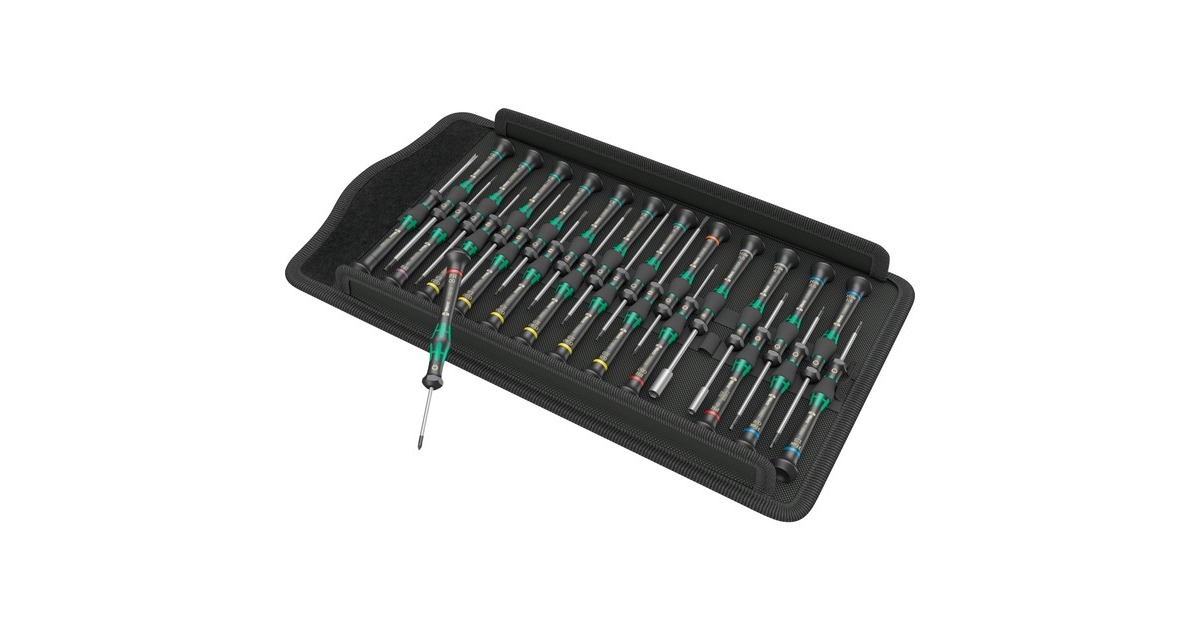 WeraKraftform Micro Big Pack 1 Micro-schroevendraaierset, 25-delig  (Zwart/groen)