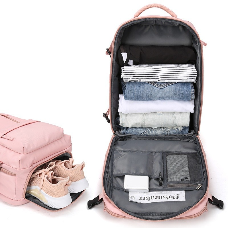 (31x45cm) Wasserabweisende Reise Tasche mit Schuh- / Nassfach / Laptop Fach bis 15.6