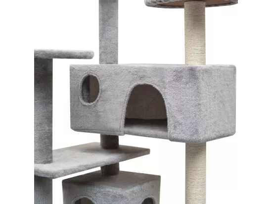 Arbre à chat avec griffoirs en sisal 125 cm Gris
