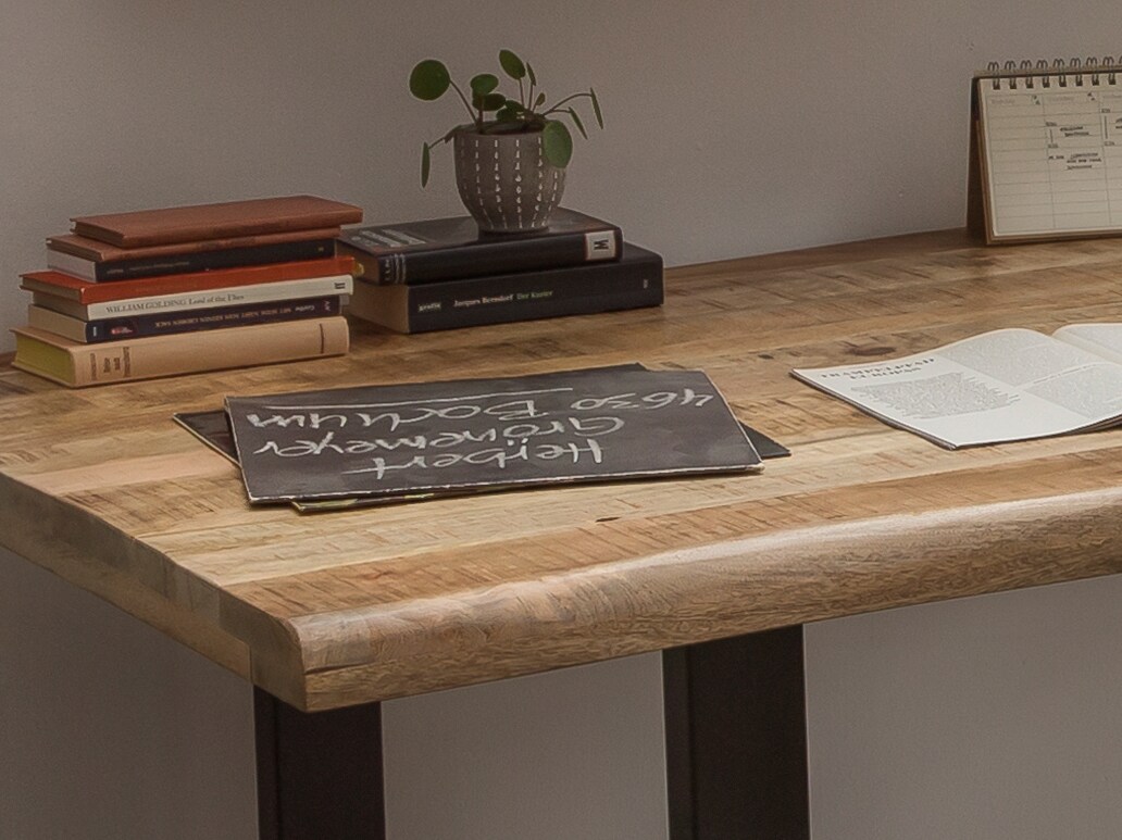Tisch 200x100 Mango Metall Holztisch Esstisch Küchentisch Speisetisch Esszimmer