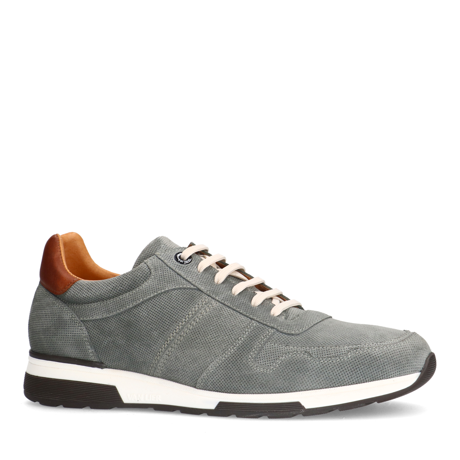 Grijze suède sneakers
