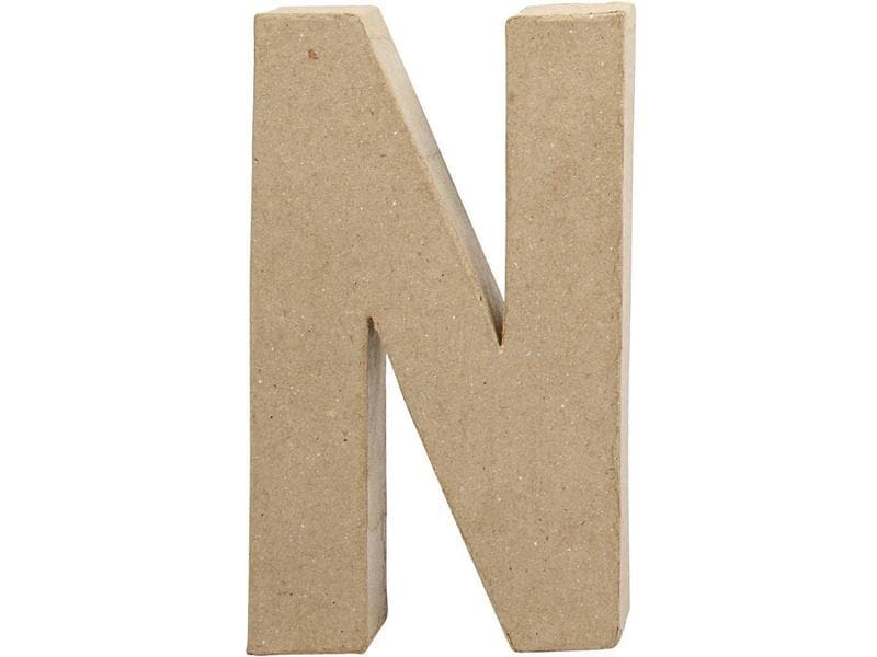Creativ Company Papp-Buchstabe N 20.2 cm Handgearbeiteter Buchstabe aus Pappmaché