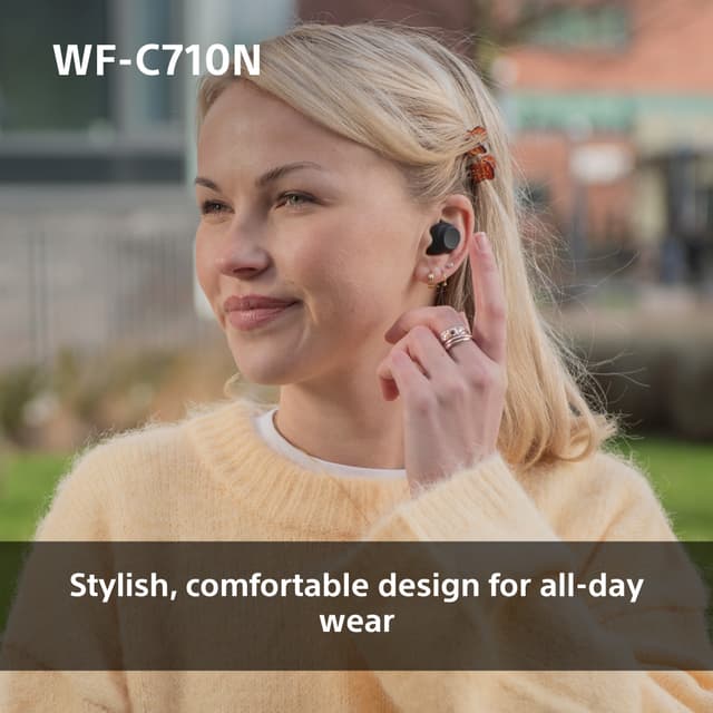 Sony WF-C710N true wireless in-ear høretelefoner (hvid)