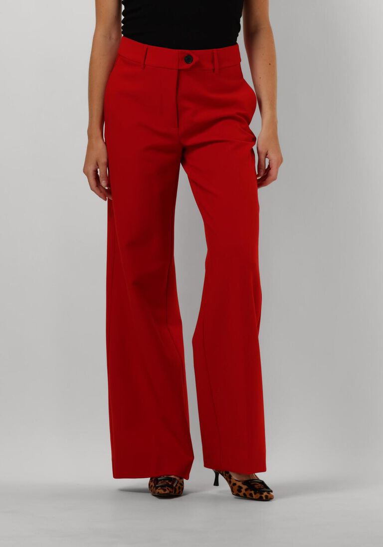 rode co'couture wijde broek vola long wide pant