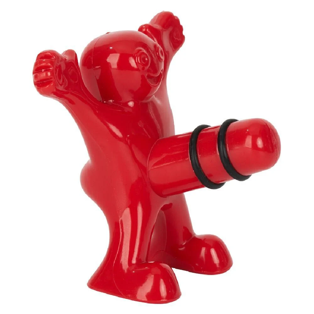 Bouchon de bouteille bonhomme rouge plastique
