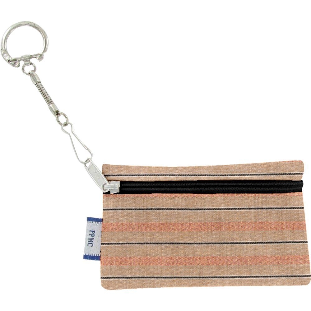 Pochette Porte-Clés Rayure Bronze Cuivrée
