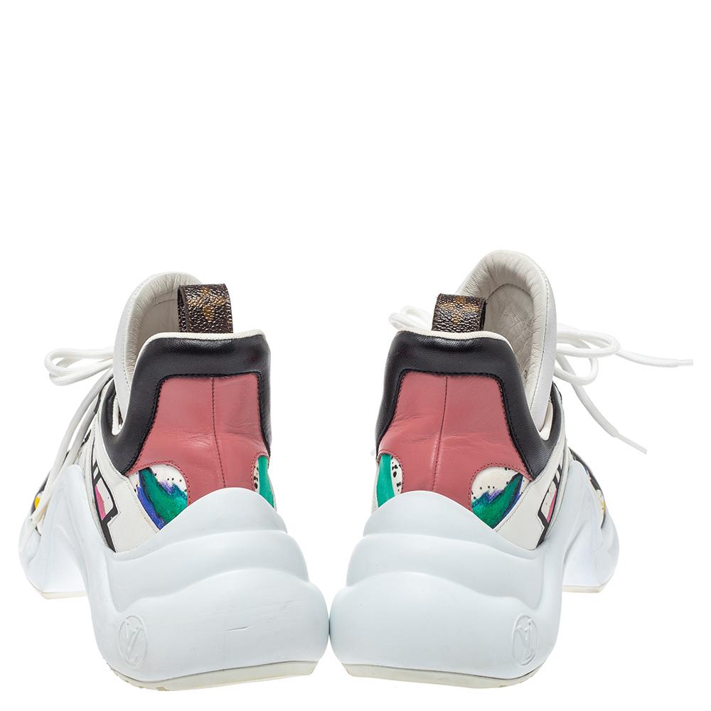Louis Vuitton Multicolor Leather And Canvas Archlight Trainer Sneakers
