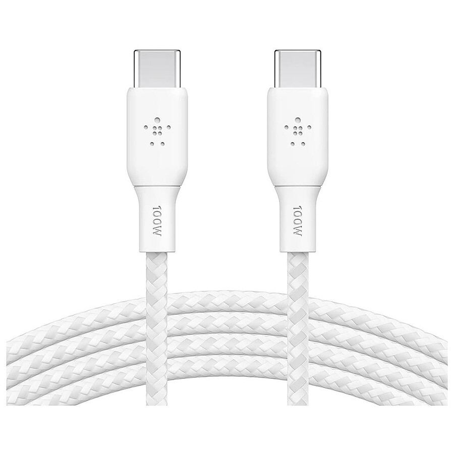 Belkin Câble USB-C vers USB-C 100W renforcé (blanc) - 2 m