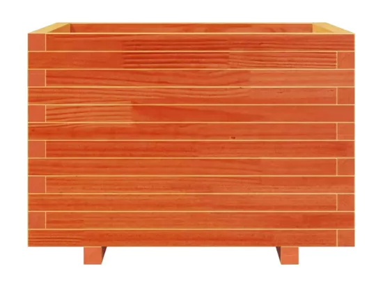Jardinière bac lit surélevé bois marron 70 x 70 x 49.5 cm 02_0038493
