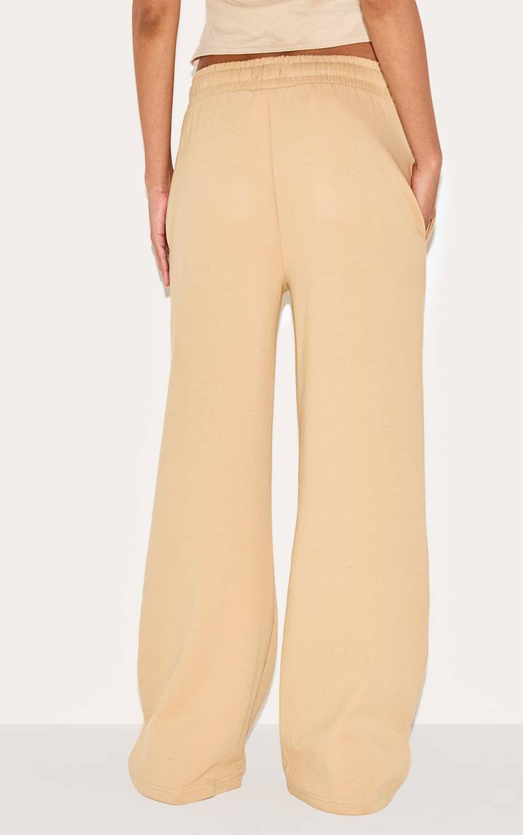 Gris Pierre Jogging En Maille Interlock À Jambes Larges Et Ourlets Fendus