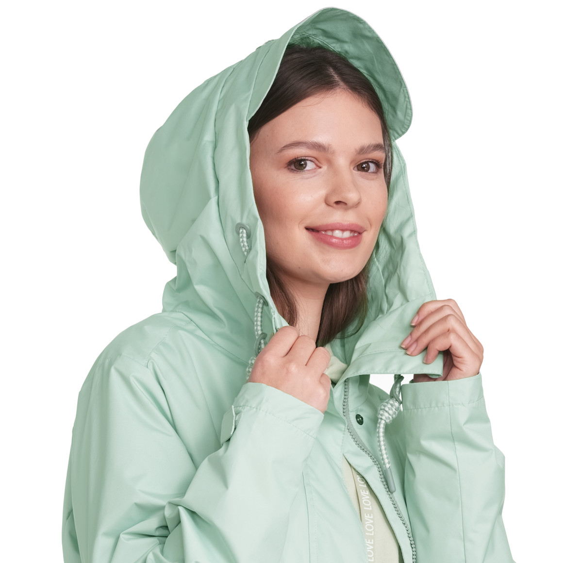 Gina Damen Parka in Unifarben salbei