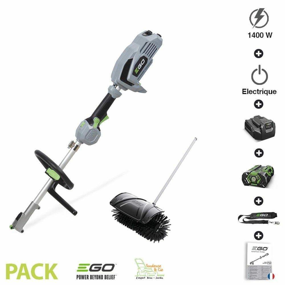 Pack balayeuse électrique sans fil avec moteur chargeur batterie ego bba2100