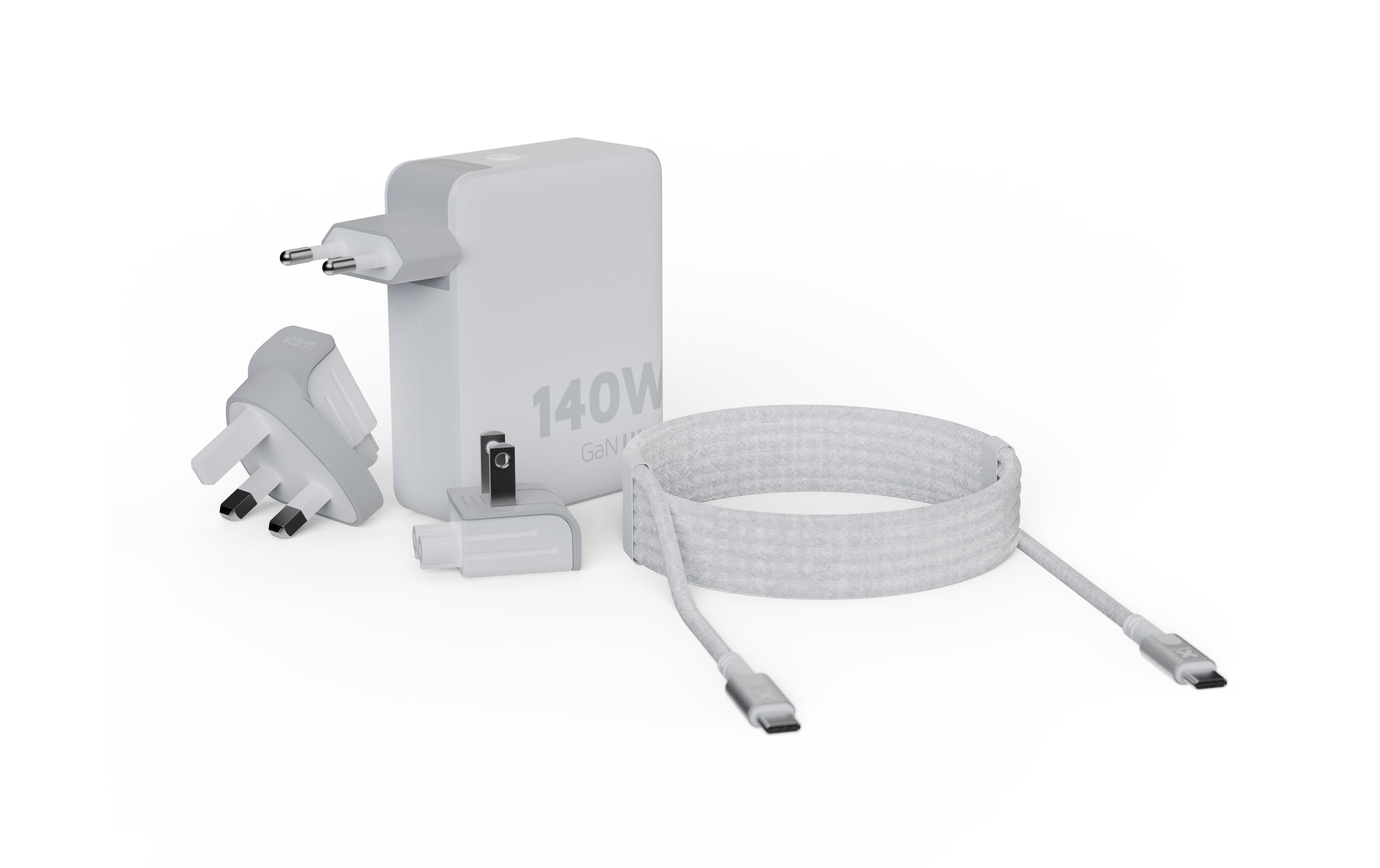 USB-Wandladegerät XVC2140<br>Schnellladefähiges Ladegerät mit USB-C unf USB-A, inkl. EU, UK, US Steckern
