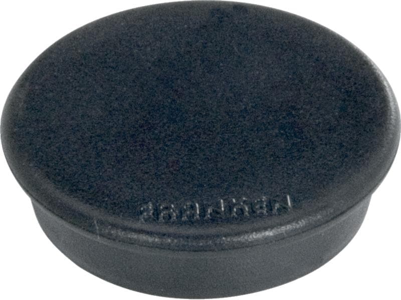 Franken Haftmagnet Ø 24 mm, 10 Stück, Schwarz Signalmagnete für die Anwendung auf Plantafeln und zur Anbringung von Notizen