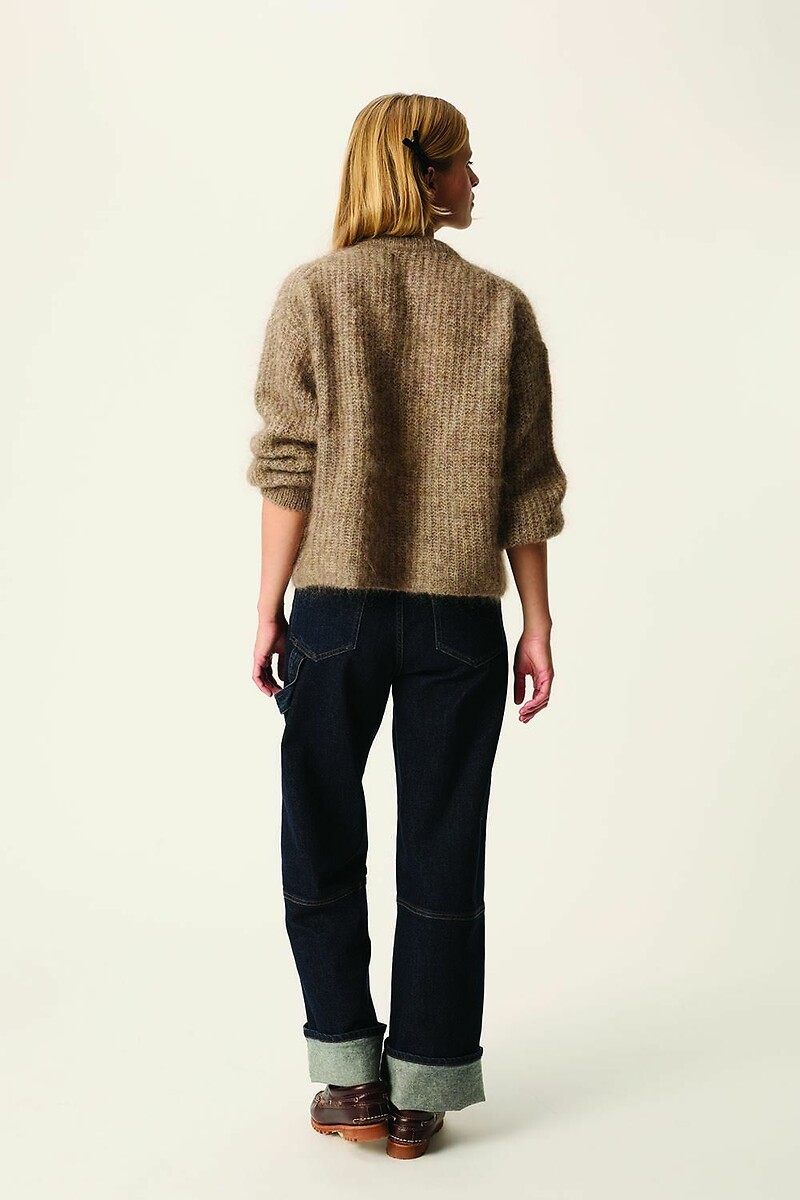 DES PETITS HAUTS<br>Carigan com gola redonda, ALMA