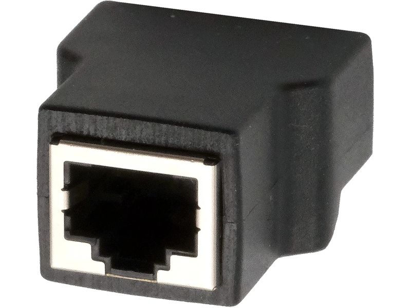 Exsys Buchse RJ45 zu 8-pin Terminalblock mit Drucktaster 1 Terminalblock Adapter