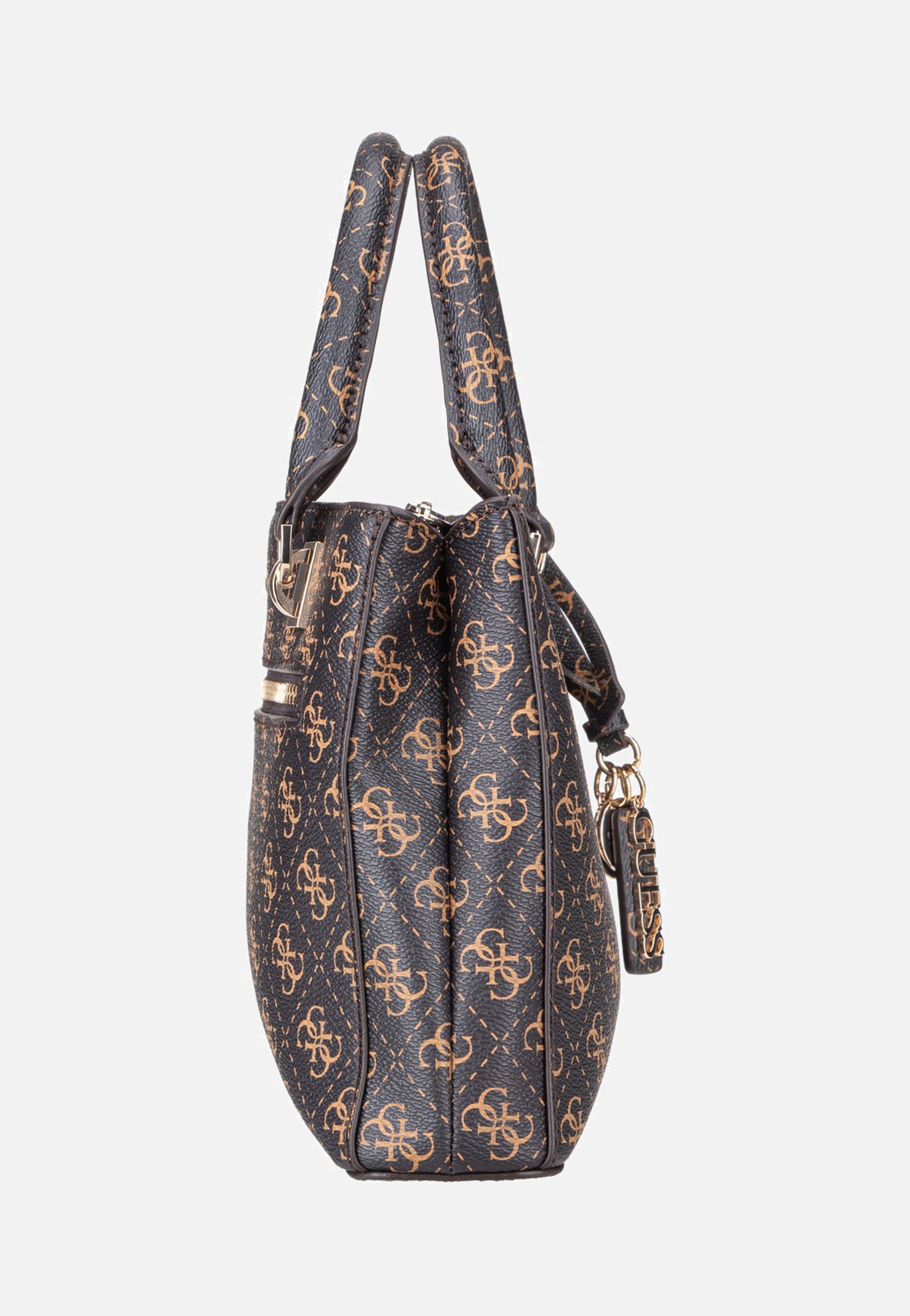 Noelle II Sml Multi Comp Stchl Brown Logo - Satchel