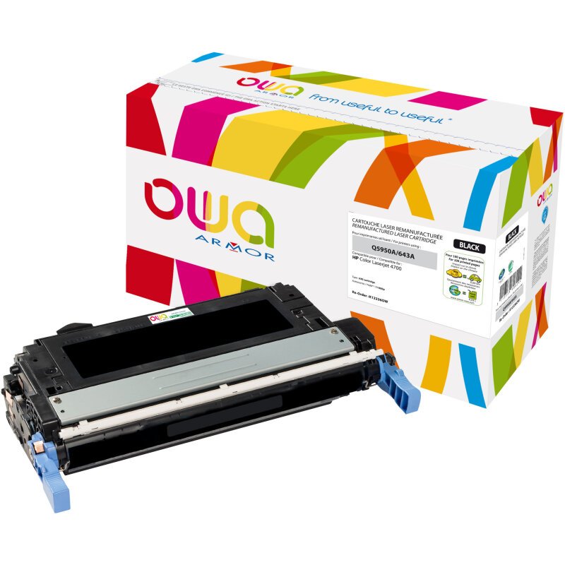 Toner remanufacturé OWA - standard - Noir - pour HP Q5950A