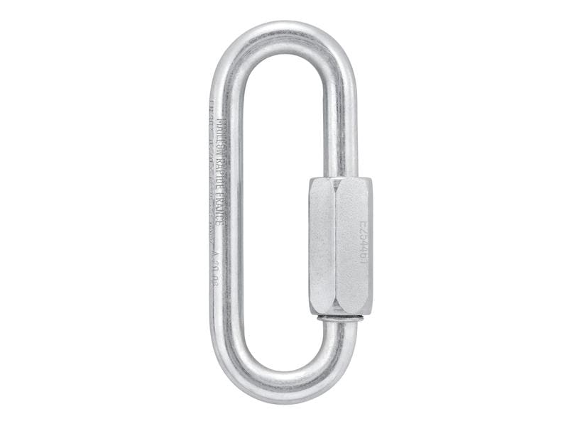 Petzl Karabiner Go 8 mm, Quicklink Maillon Rapid Schliessring von 8 mm mit weiter Öffnung aus verzinktem Stahl