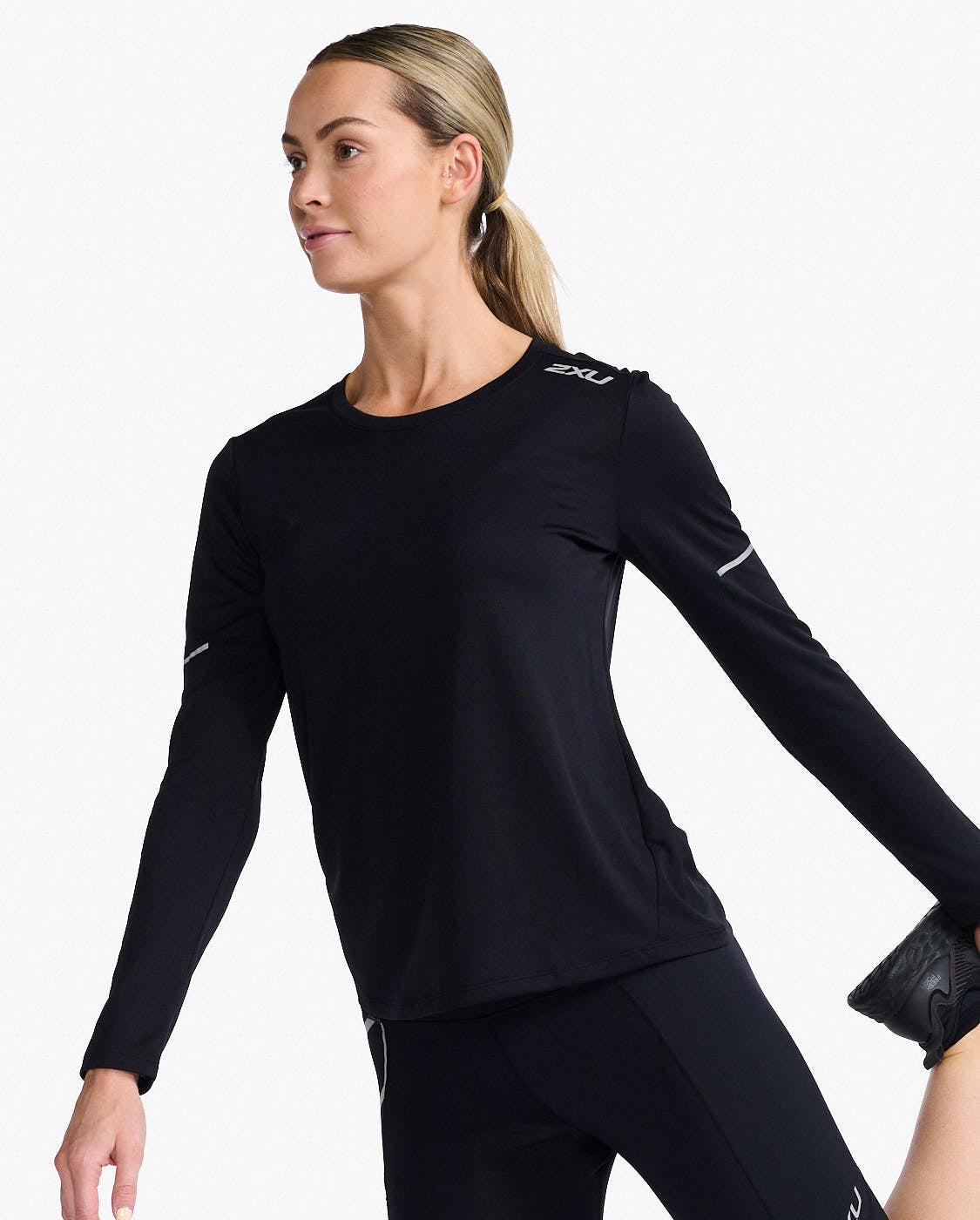 2XU Aero Long Sleeve Black\Silver Reflective