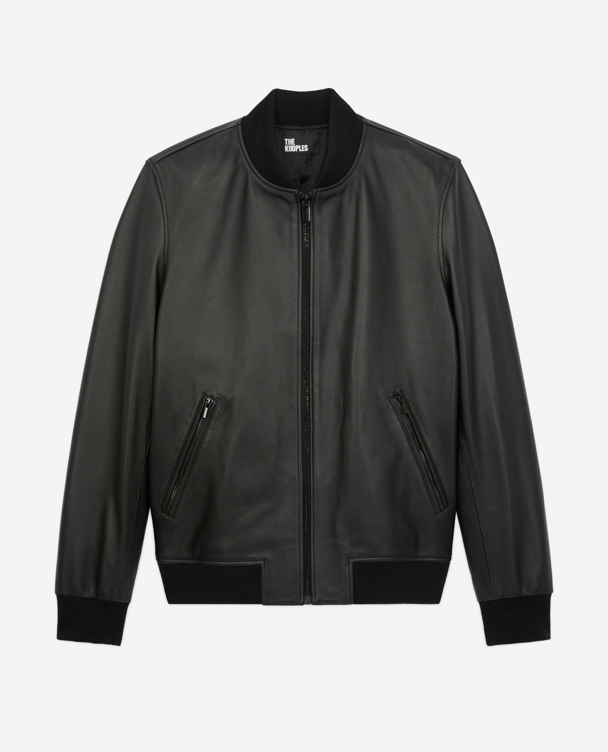 Blouson en cuir noir
