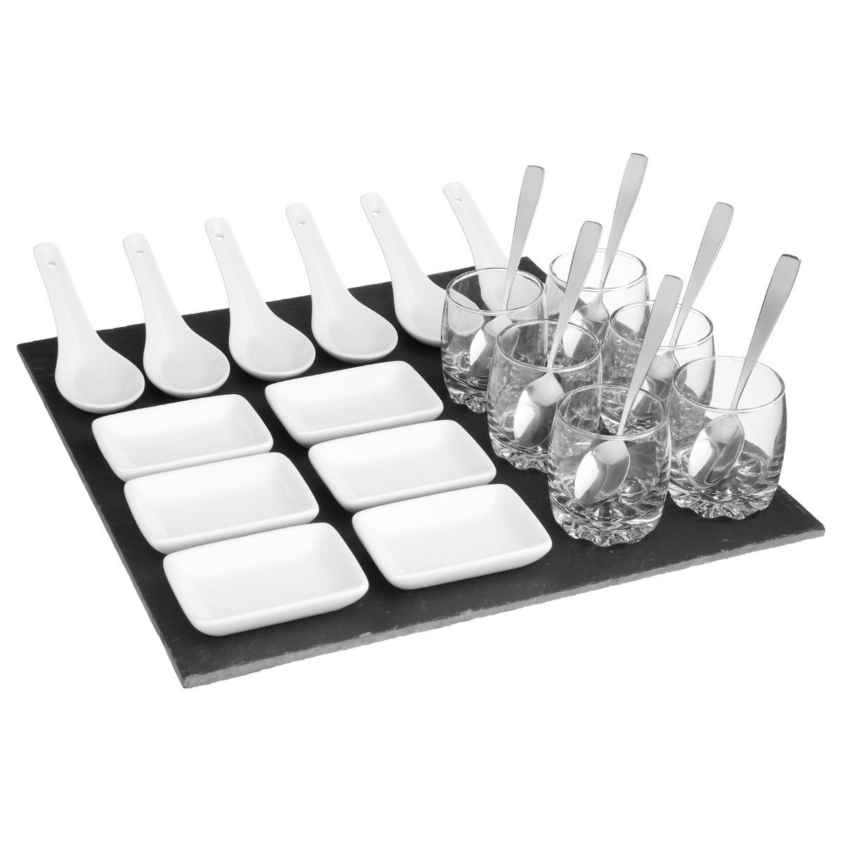 SET APERITIF CARRE 25 PIECES