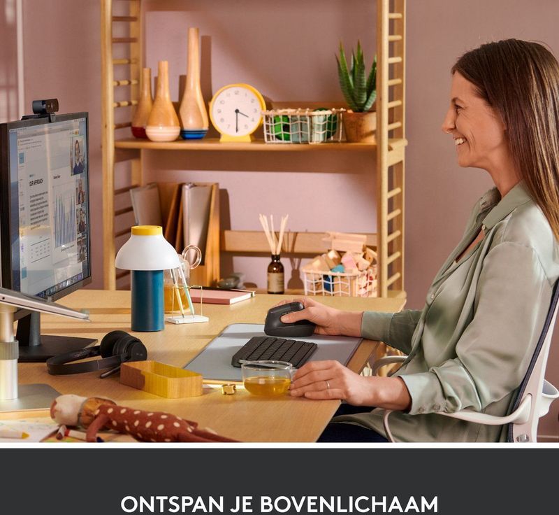 Logitech - 910-006473 - Draadloze Muis - Ergonomisch - Zwart