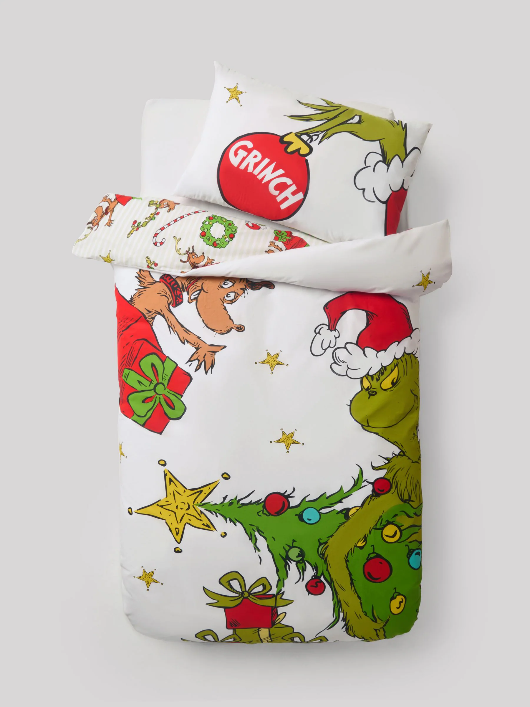 The Grinch Kerstmisset van dekbedovertrek en kussensloop