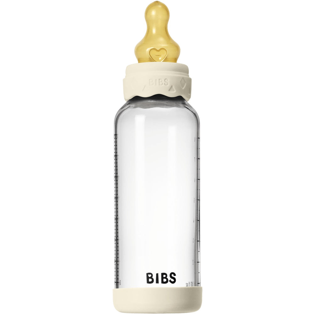 Køb Bibs Ivory Glass Boheme Baby Flaske Round Latex Medium Flow