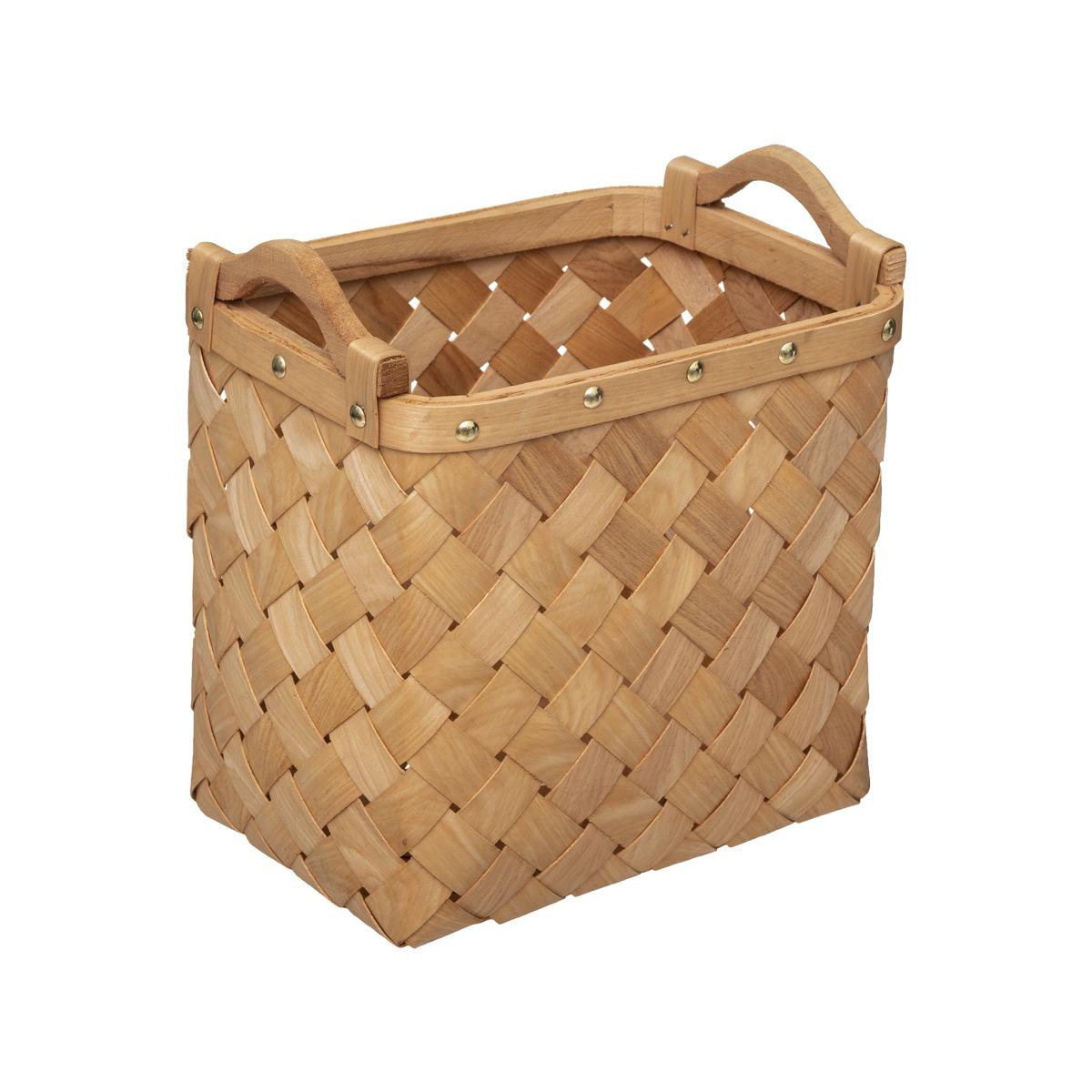 PANIER BOIS CLAIR RECTANGLE D.26X19X23.5CM