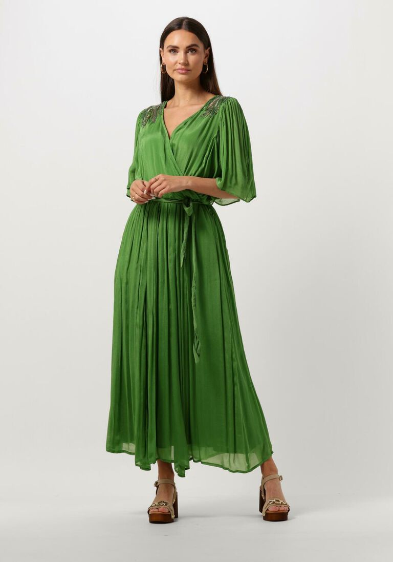 LOUIZON groene louizon maxi jurk astral