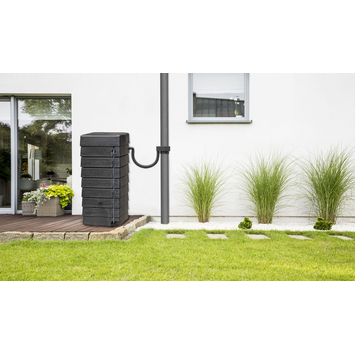 Regenton muurtank BlackLine 276 L zwart kunststof 40 x 60 x 135 cm