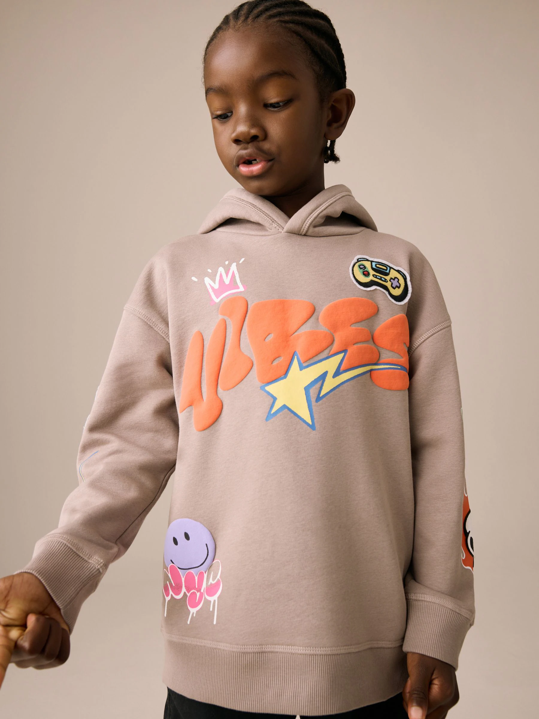 Kiezelkleurig Vibes - Grafische print hoodie voor oudere jongens (3-16jaar)