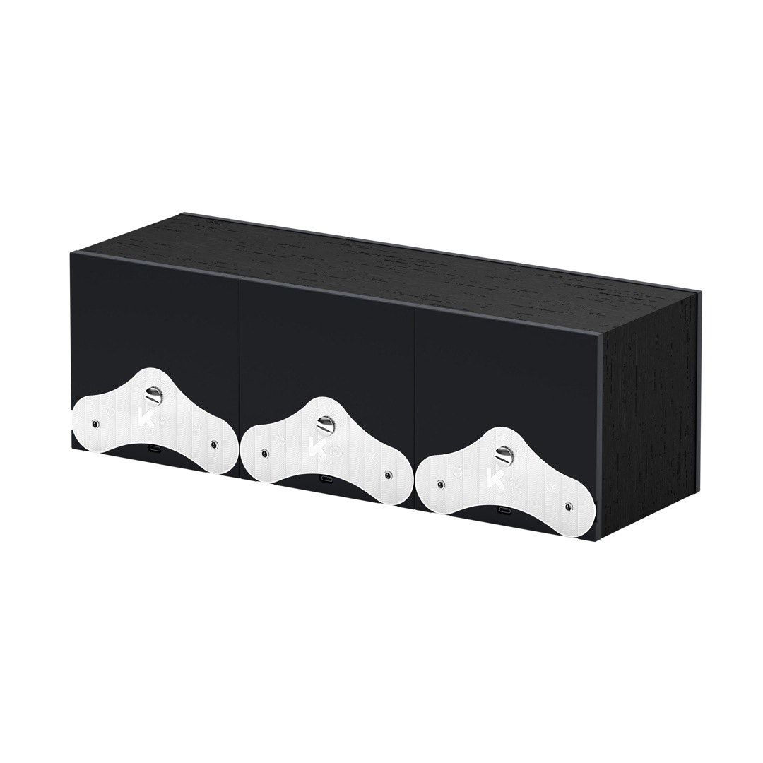 SwissKubik Masterbox Wenge-Holz Schwarz - 3 Uhren