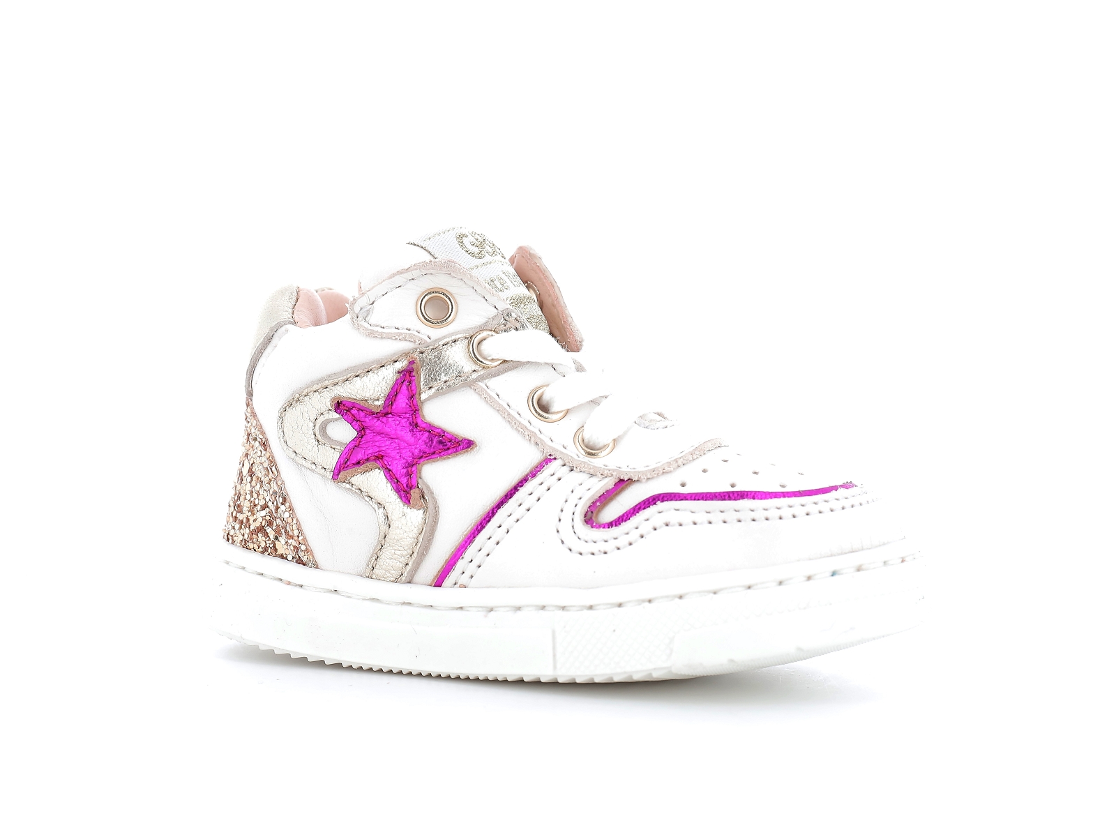 Gbb-LAMANE AH614 Cuir Blanc Rose