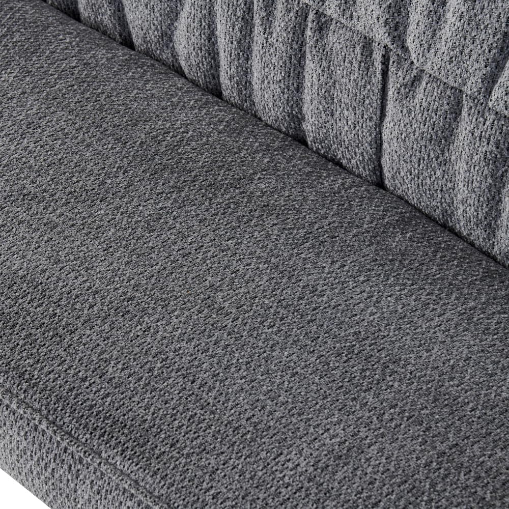 DUBI Möbel Sitzbank Hannah Esszimmerbank 160 cm mit Rückenlehne gepolstert mit Federkern für Esszimmer, Flur, Garderobe mit Metallgestell | modern Design | Grau, 21303-160-RE90