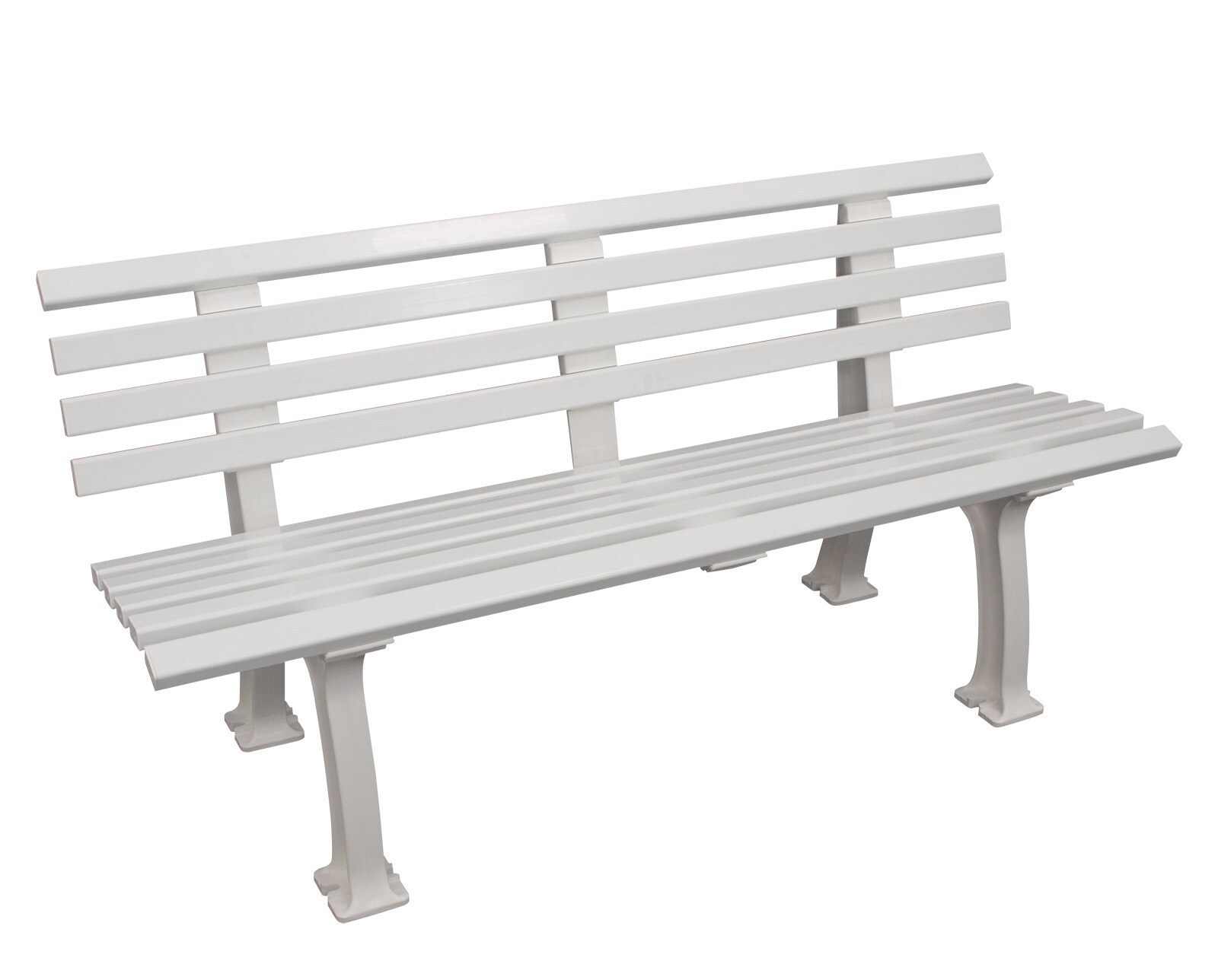 gartenmoebel-einkauf Bank SYLT 3-sitzer, Kunststoff weiss