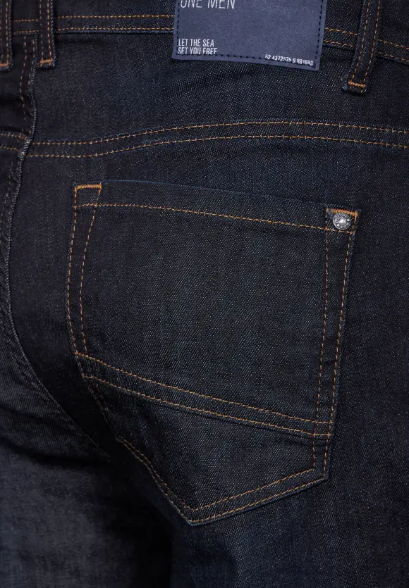 Regular Fit Jeans - dark blue rinsed wash