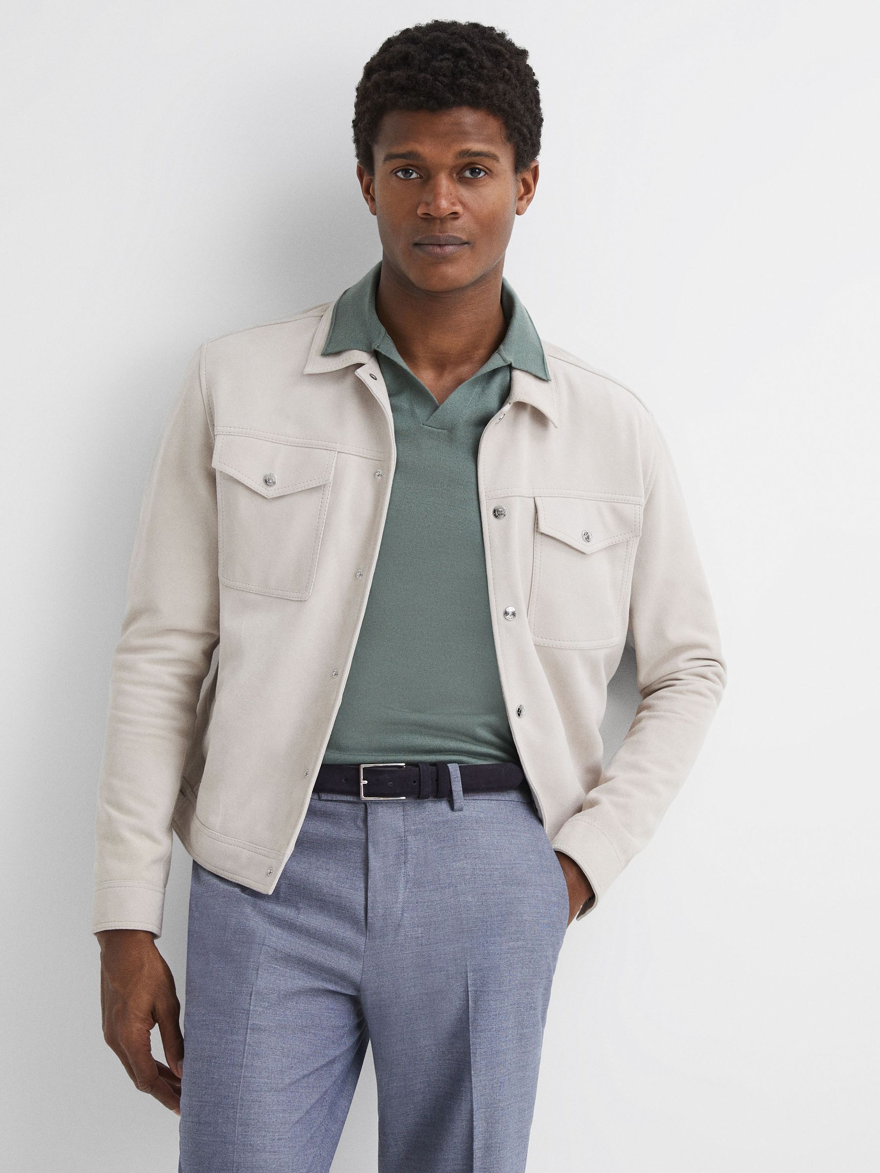 Marineblauw - Reiss - Dante - Suède riem