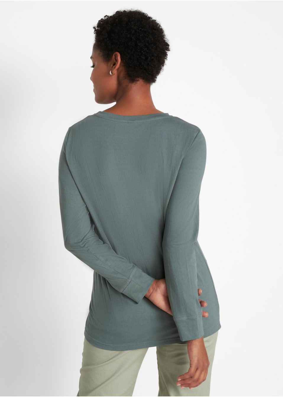 Lot de 5 T-shirts longs à col rond, manches longues