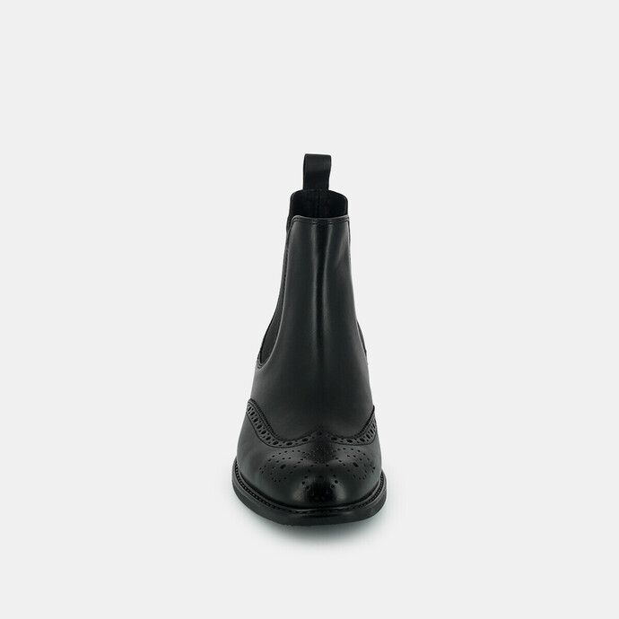 Bottes plates  en cuir noir