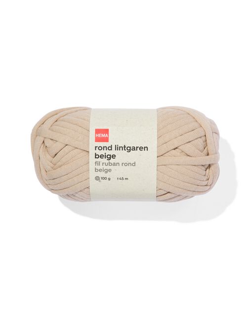 fil ruban rond beige 100g 45m