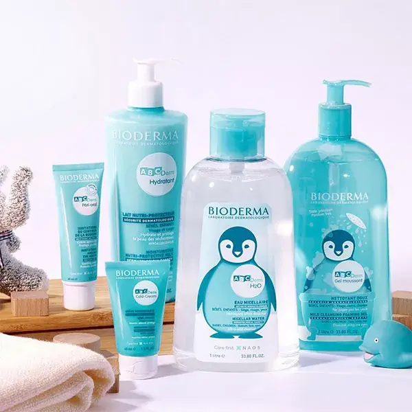 Bioderma ABCDerm H2O Água Micelar Ultra Suave para Bebês, Sem Enxágue, 1L