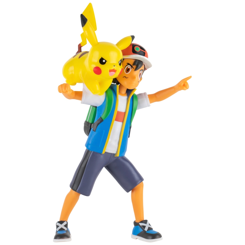 Pokémon 11 cm Kampf-Feature-Figur Ash & Pikachu